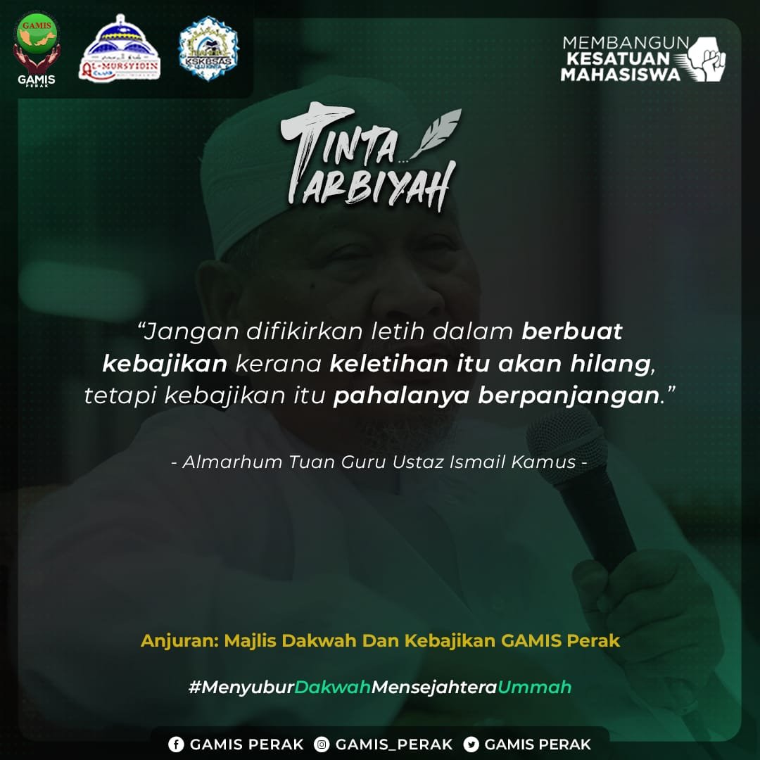 Gamis Perak - [ TINTA TARBIYAH ] Jangan Letih Berbuat... | Facebook