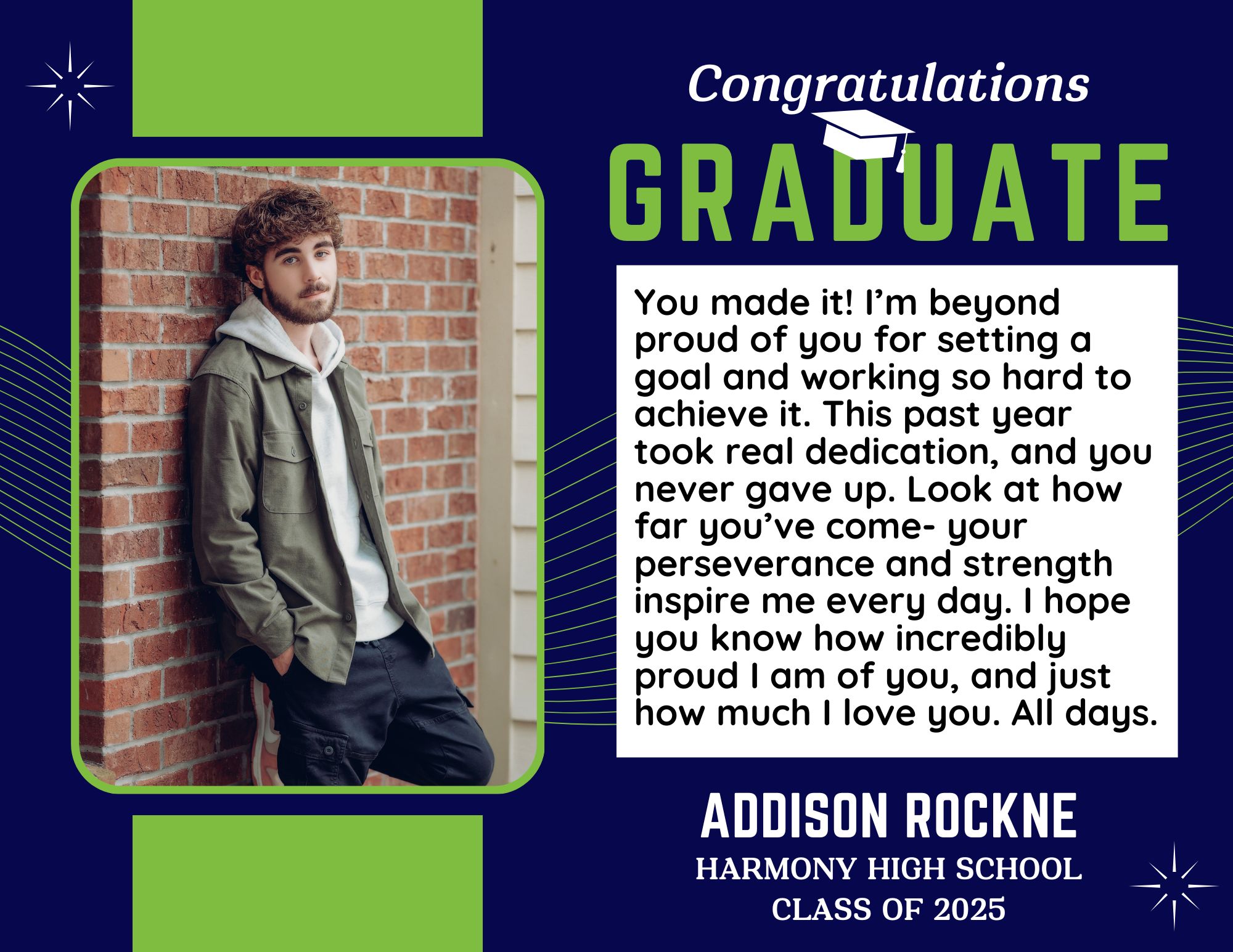 Osceola - Congratulations, Addison! Keep achieving your goals. # ...