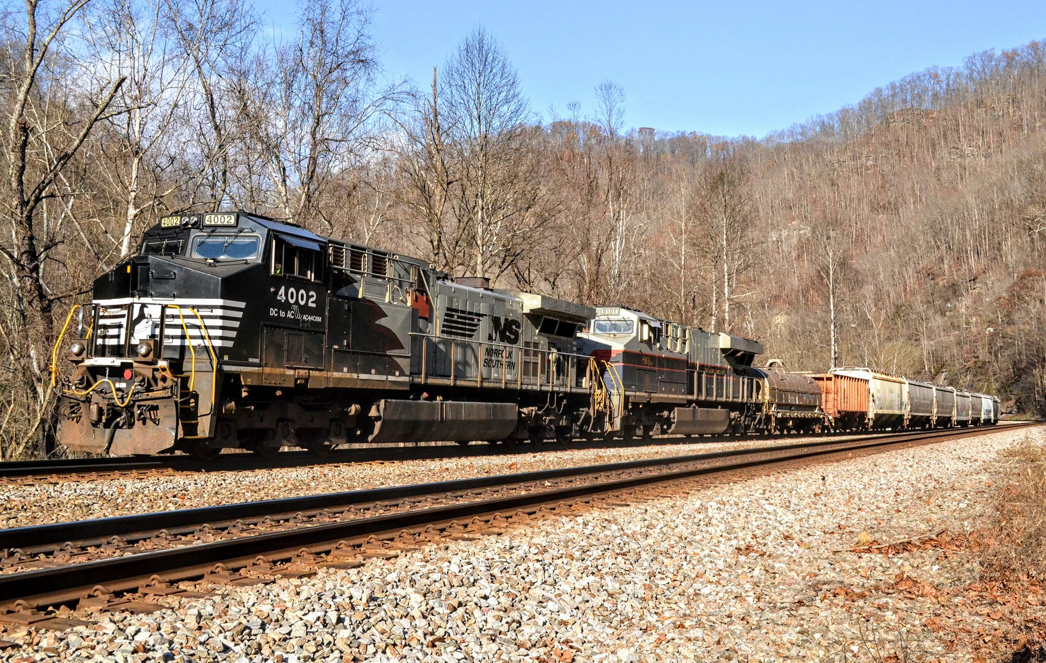 Watauga Valley train with unique locomotives