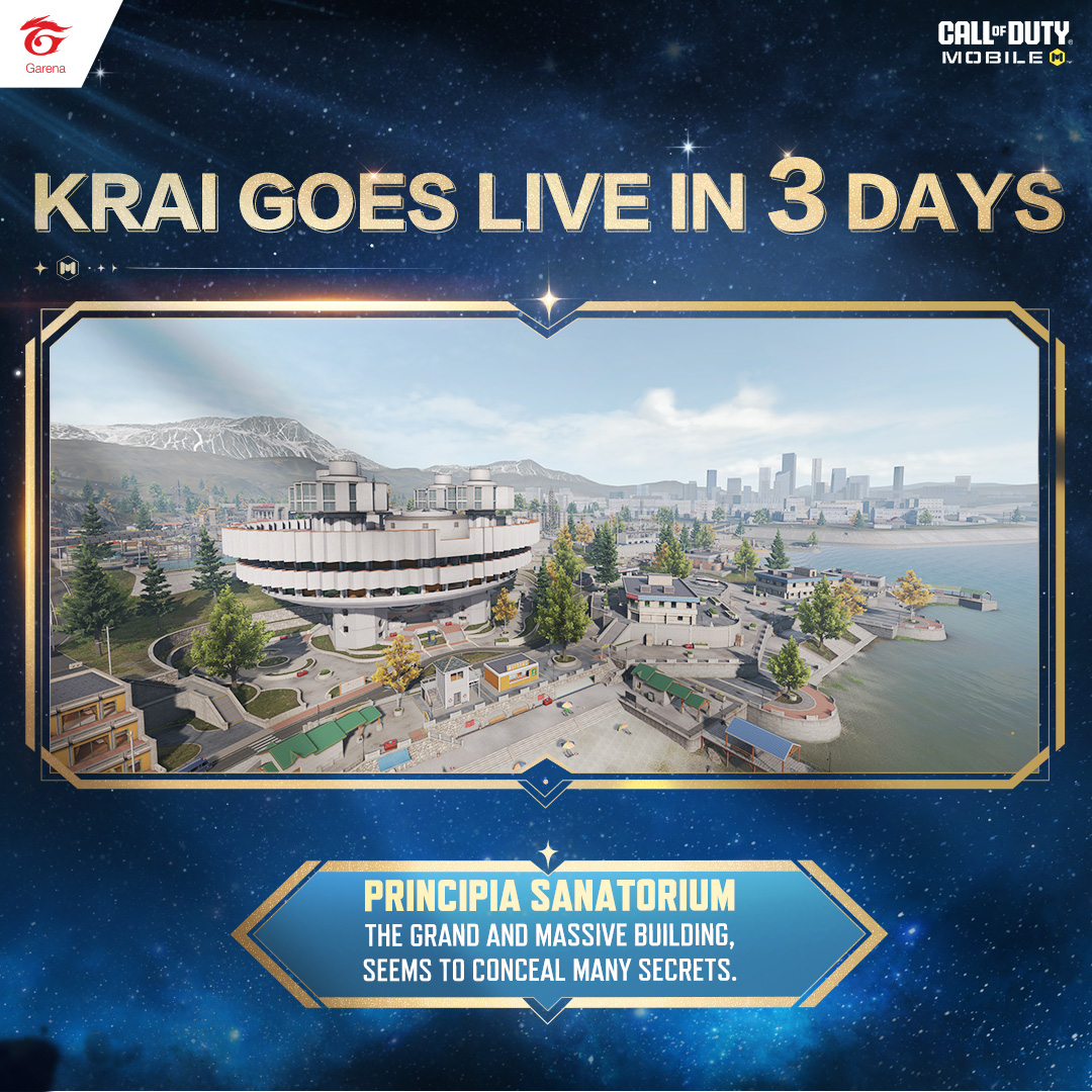 Garena - 🪂 New BR Map: KRAI ⌛ Countdown: 3 Days Principia Sanatorium ...