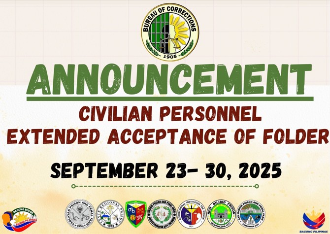 📣📣EXTENDED ACCEPTANCE OF... - Bureau of Corrections | Facebook