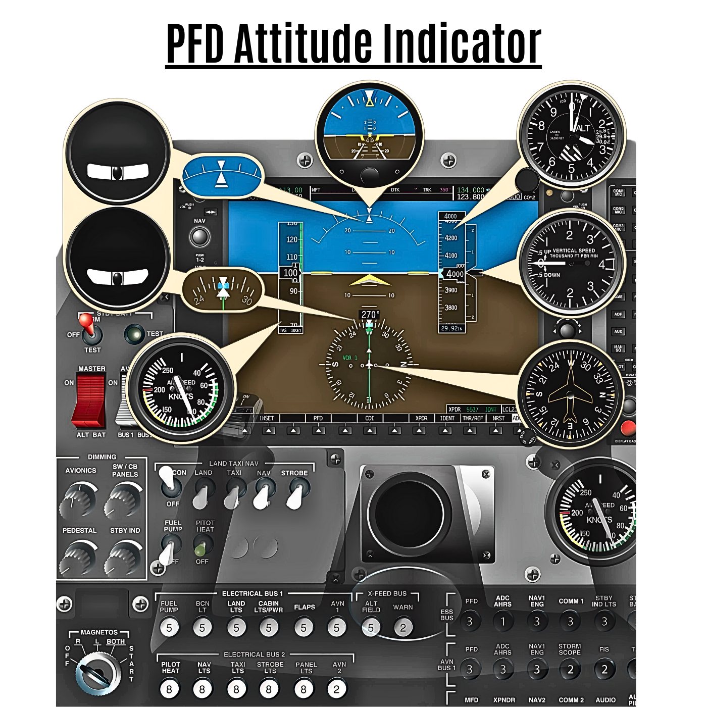 US - 🧭 What Is a PFD Attitude Indicator? 🔍 Details: The PFD (Primary ...