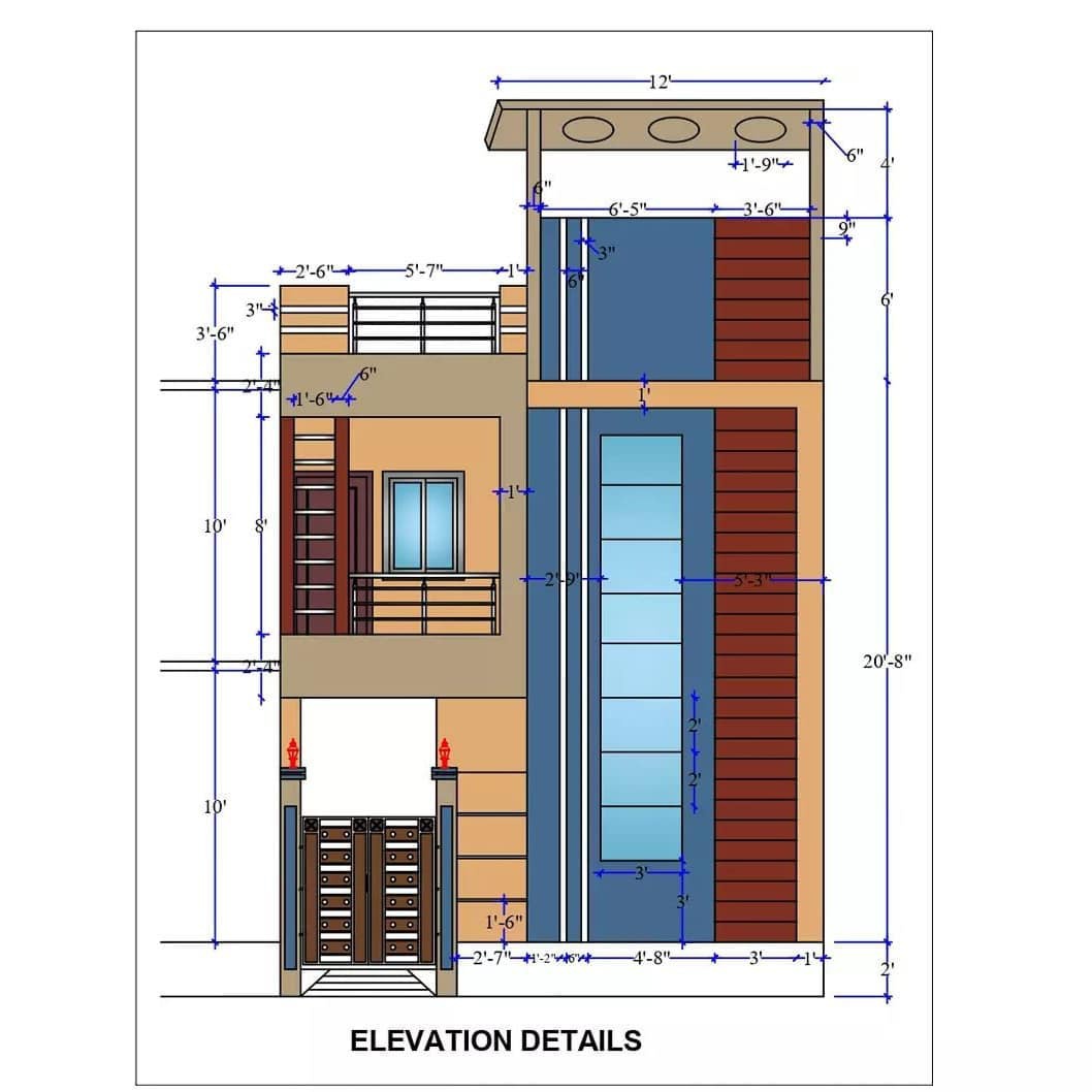 2D Elevation Design in Autocad DM... - Architect World India