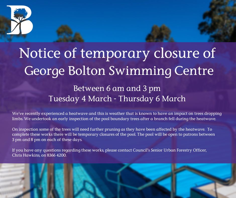 George Bolton Swimming Centre Burnside | Hazelwood Park SA