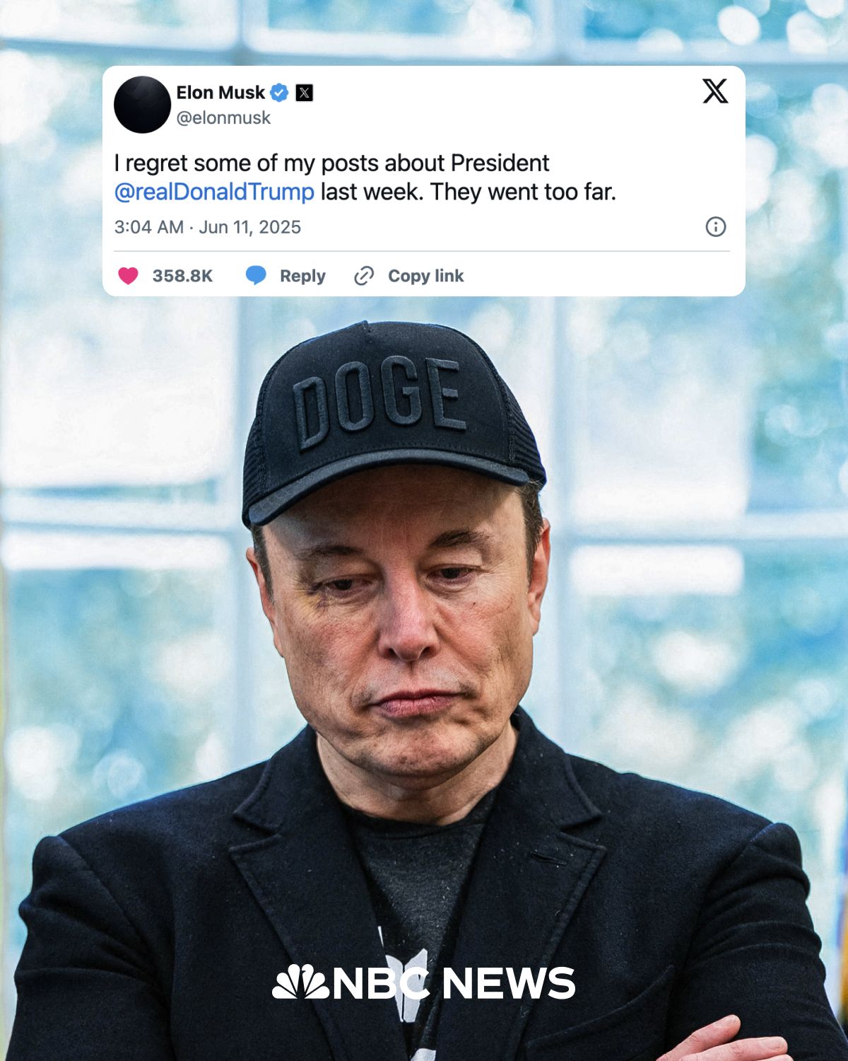 NBC - Elon Musk says on X that he “regrets” some of the barbs he posted ...