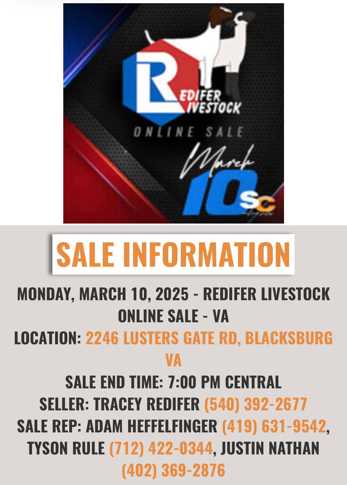 Redifer - https://www.sconlinesales.com/Bids/AuctionsListing/41236 ...