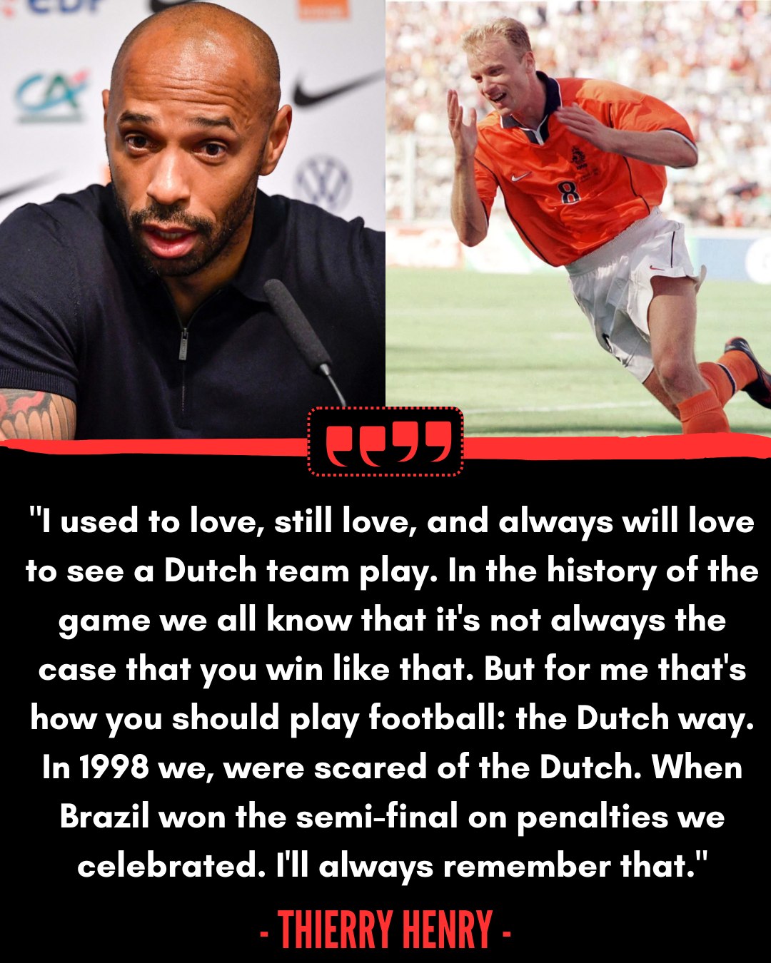 90s - Thierry Henry revealing how scared the French were of the ...