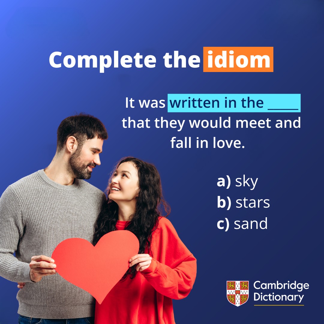 Cambridge - Which word completes this idiom? 🤔 Check your answer in the ...