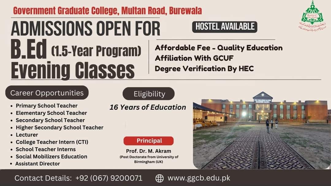 Govt. Graduate College Multan Road Burewala | Burewala