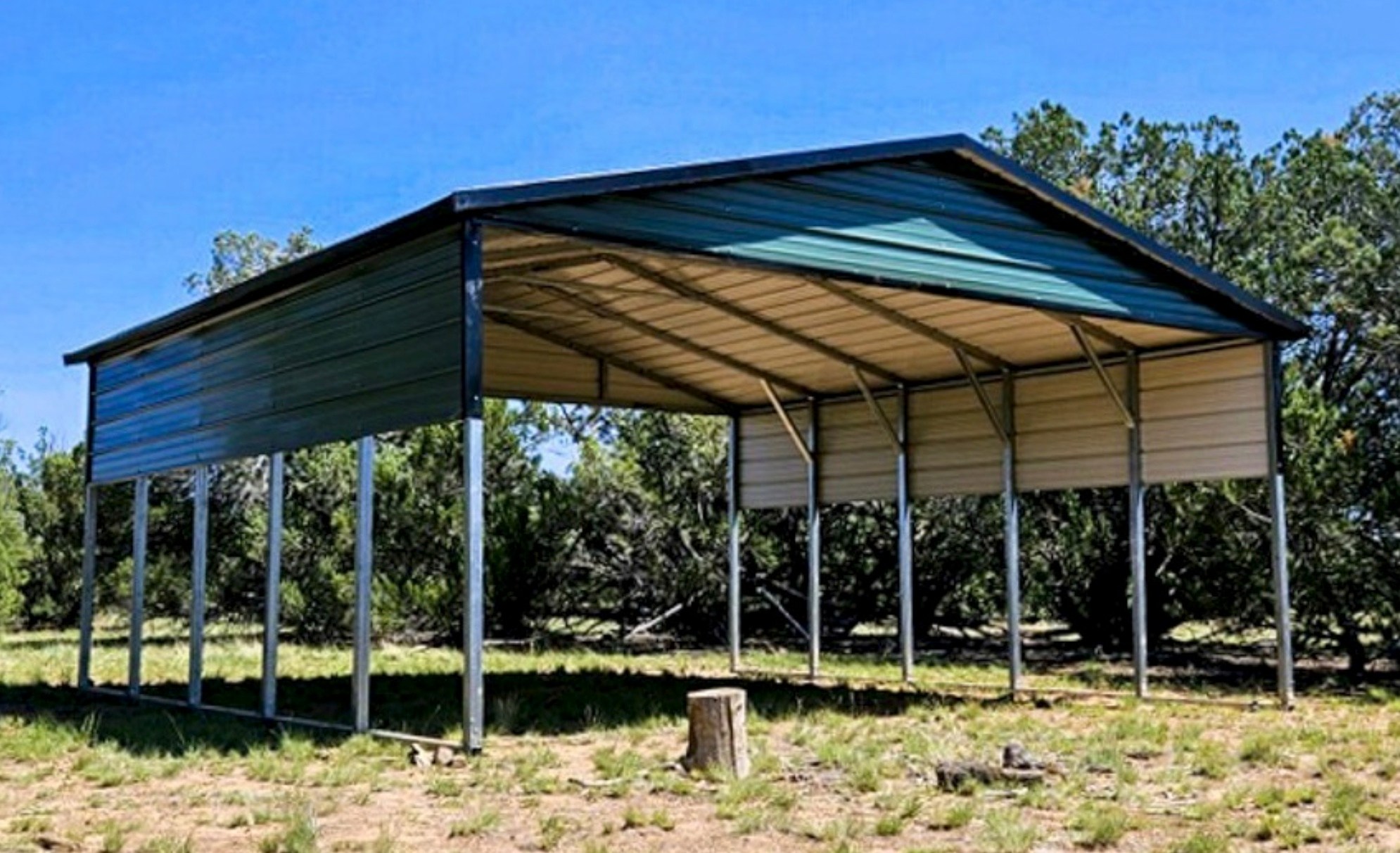 A-Team Carports & Metal Buildings - 🚘 Vertical Roof Garage •20’ Width ...