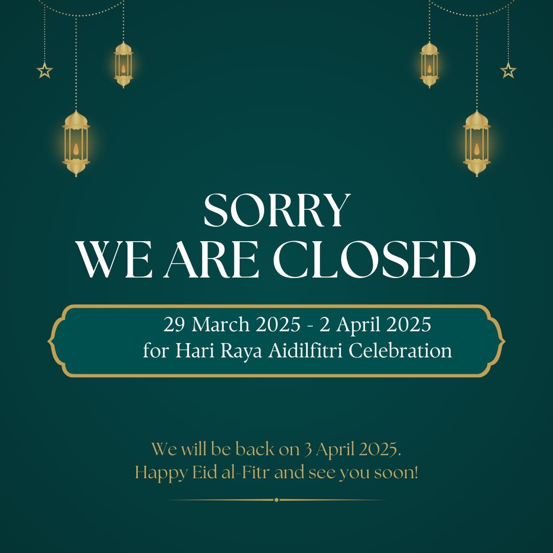 Like - 🎉 Hari Raya Aidilfitri Closure Announcement 🎉 Kepada pelanggan ...