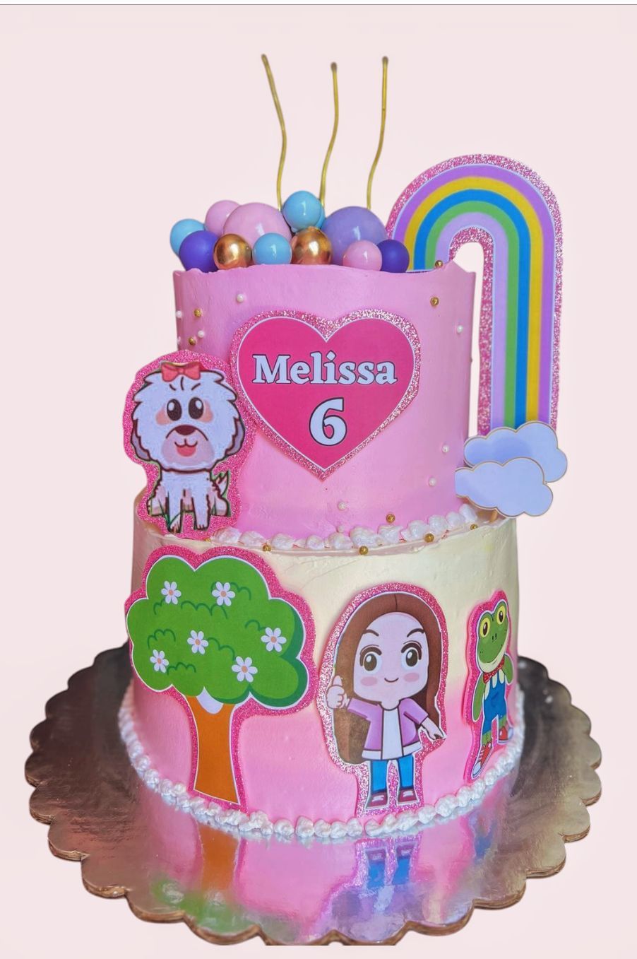🐸🌈👧🏼 Pastel de rené Lara campos 💜🩷🧡🩵💛 - Todo Cakes By maggie | Facebook