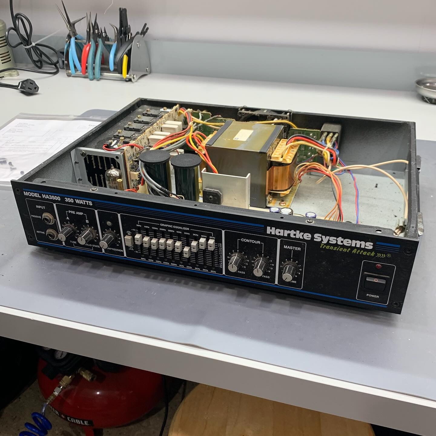 Hartke ha3500 amp needs replacement after damage