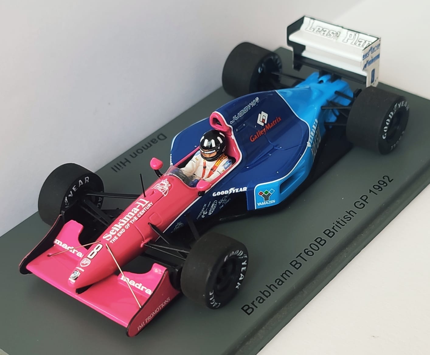 Brabham BT60B, Damon Hill, British GP 1992. Model Spark 1:43.