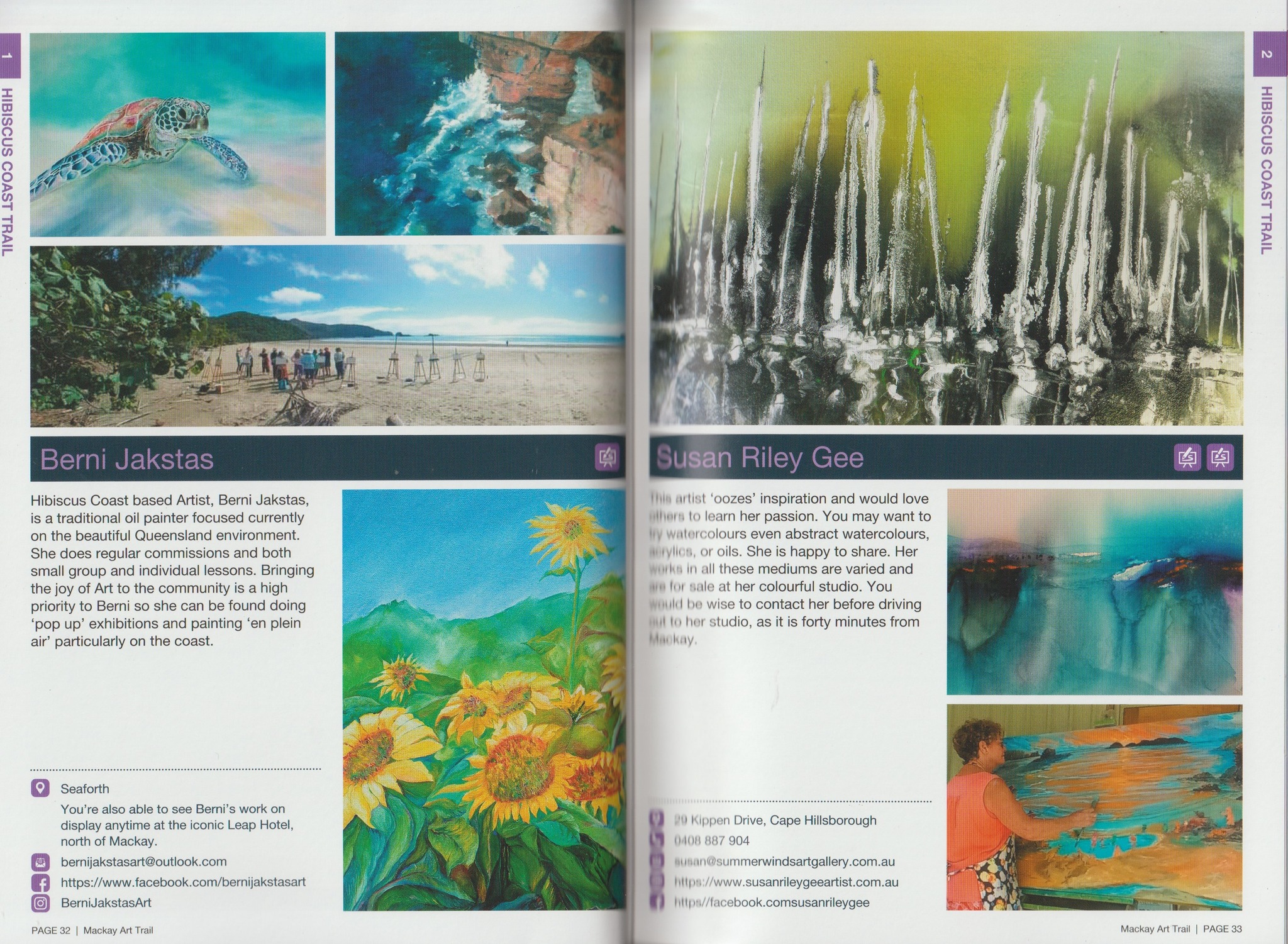 Mackay - Meet our Hibiscus Coast artists Berni Jakstas and Susan Riley ...