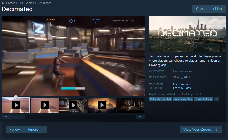 Our Steam page will be launching... - Decimated Videogame | Facebook