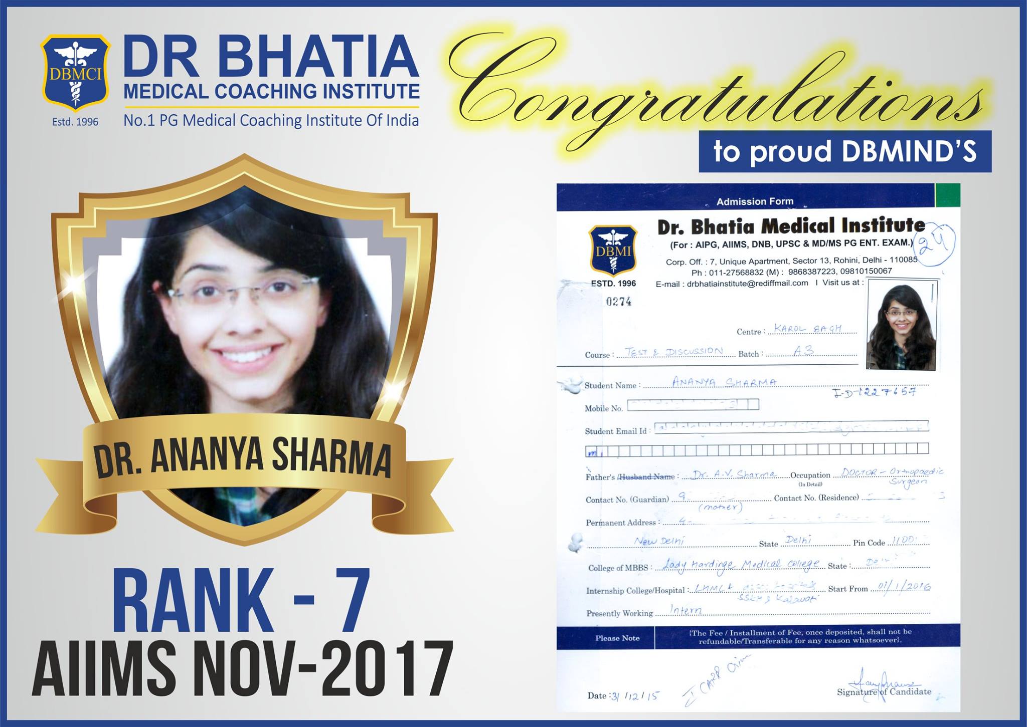 DBMCI Egurukul - Our heartiest congratulations to #DBMind...