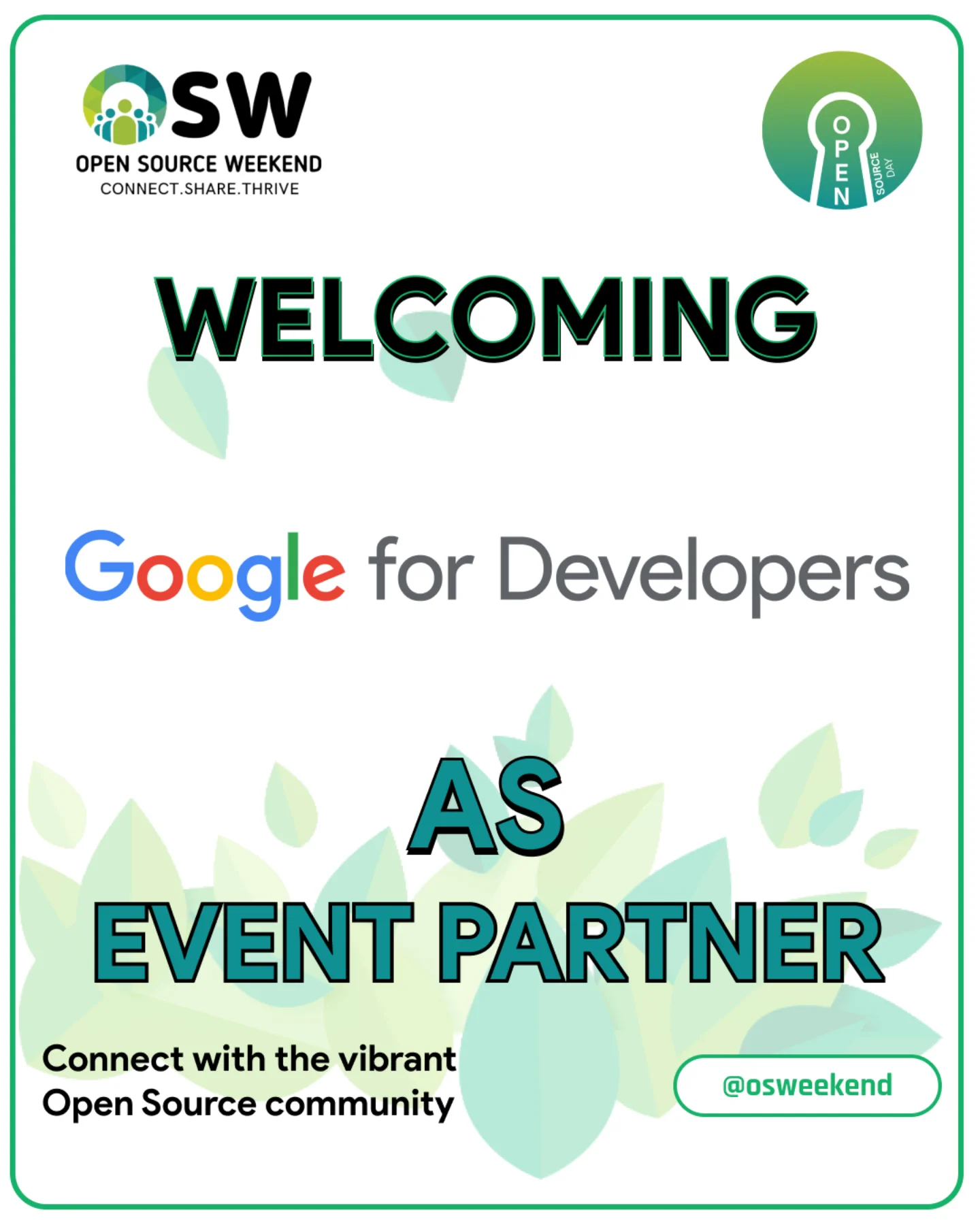 🤝 Exciting Partnership Announcement... - Open Source Weekend | Facebook