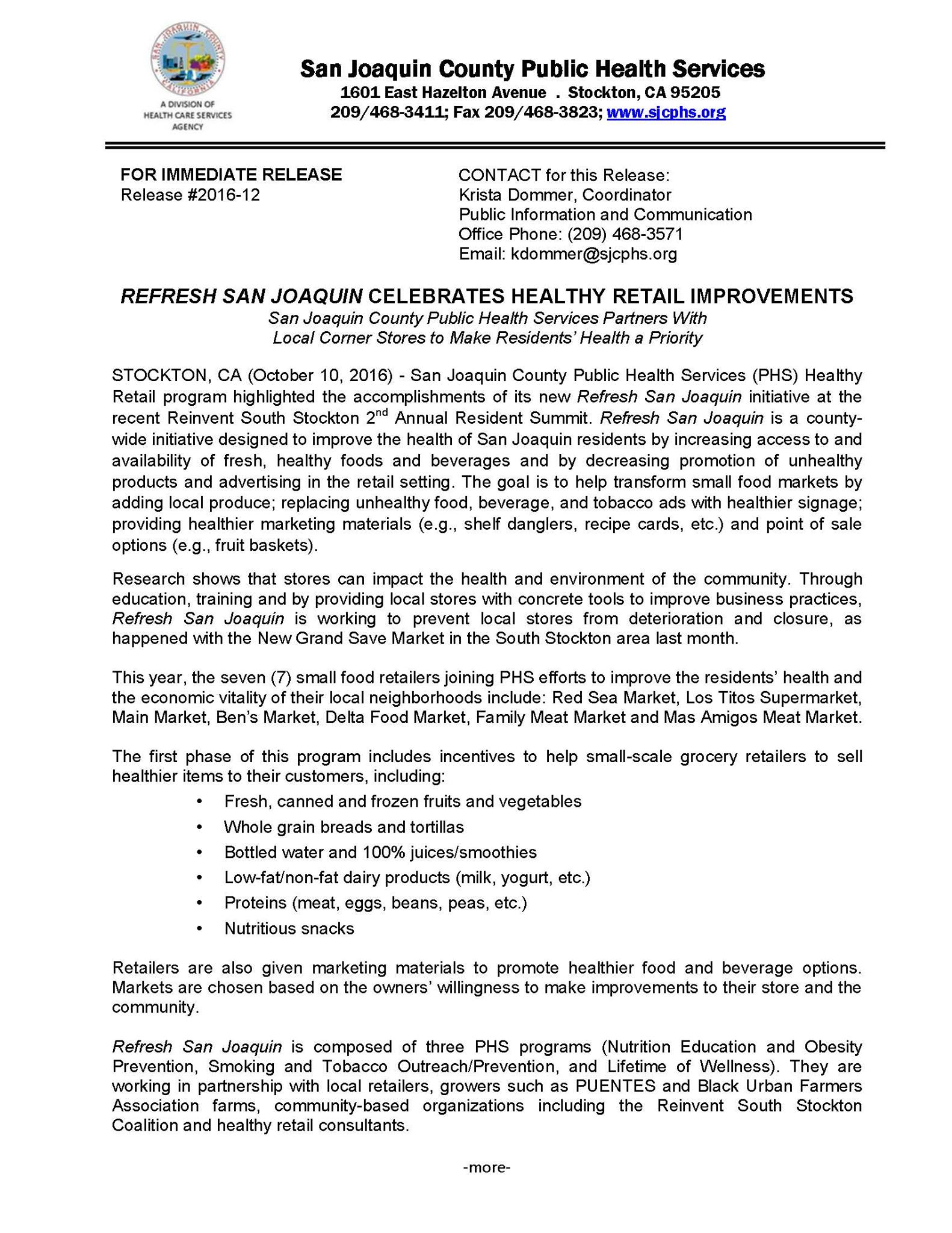 San Joaquin... - San Joaquin County Public Health Services