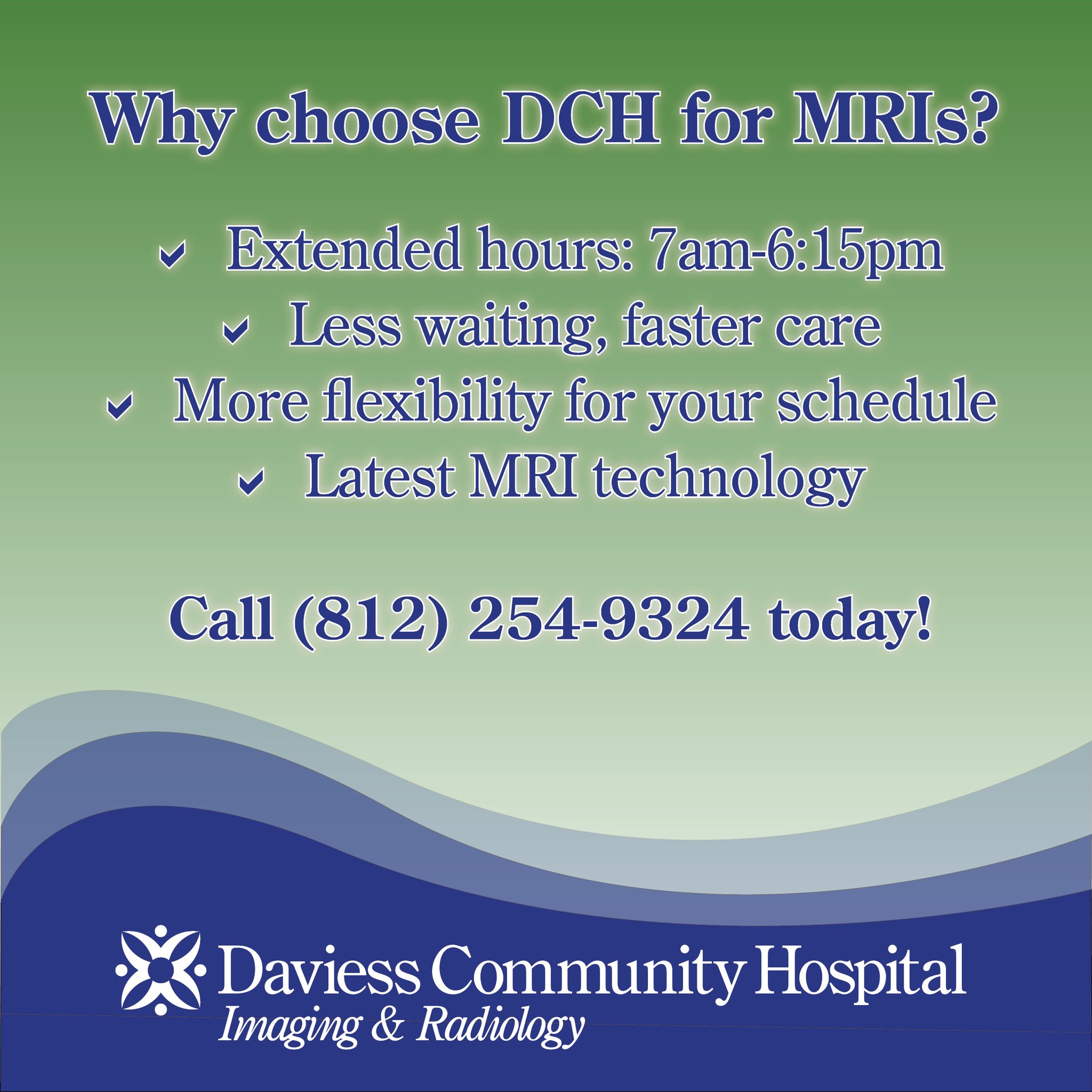 ⏰ More MRI Appointments, More... - Daviess Community Hospital | Facebook