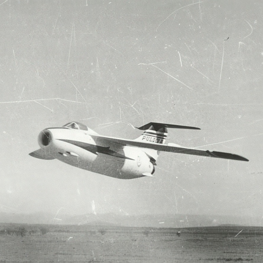Jets - The fifth prototype IAe 33 Pulqui II jet fighter during flight ...