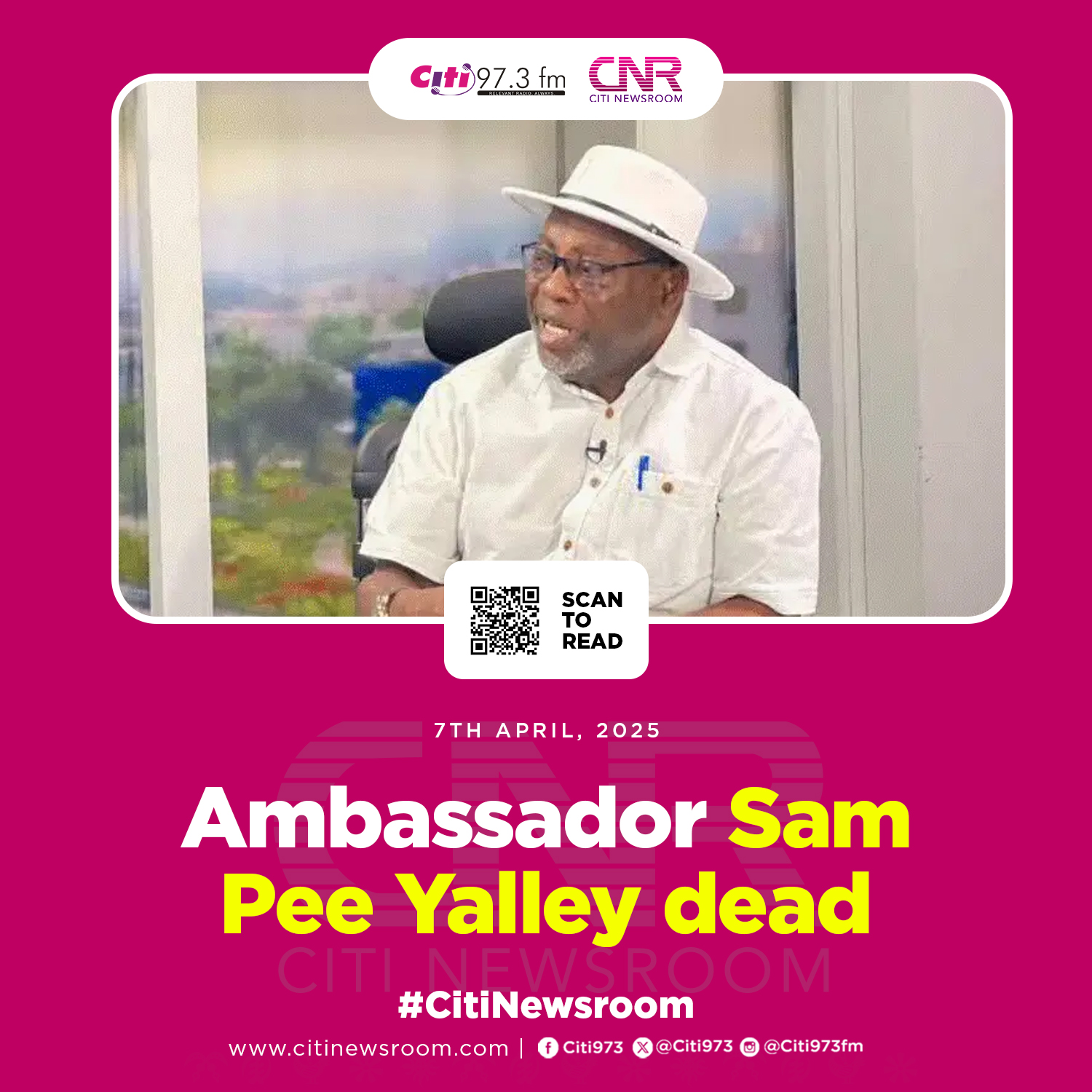 Citi 97.3 FM - Ambassador Sam Pee Yalley dead | More here:... | Facebook