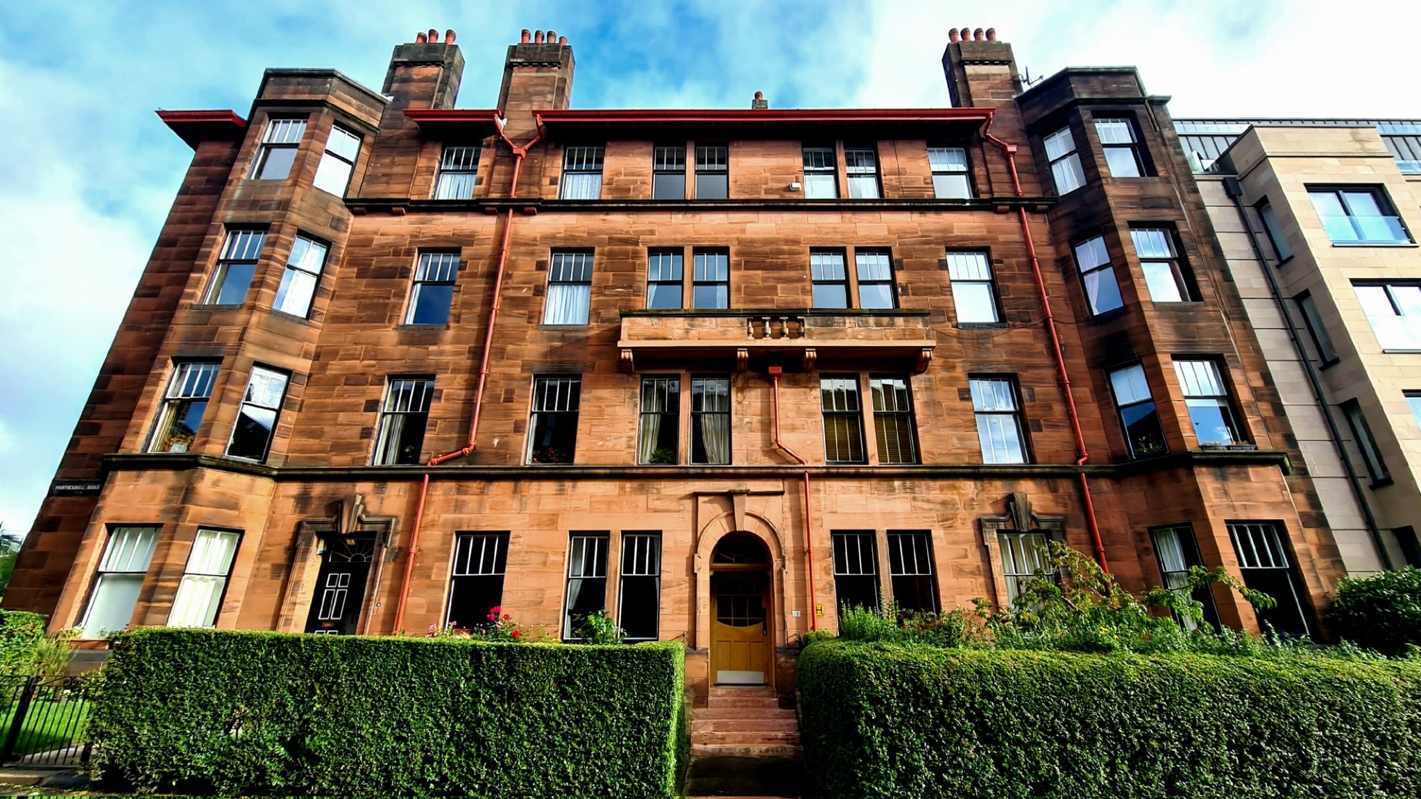 This - An imposing red sandstone tenement in the west end of Glasgow ...
