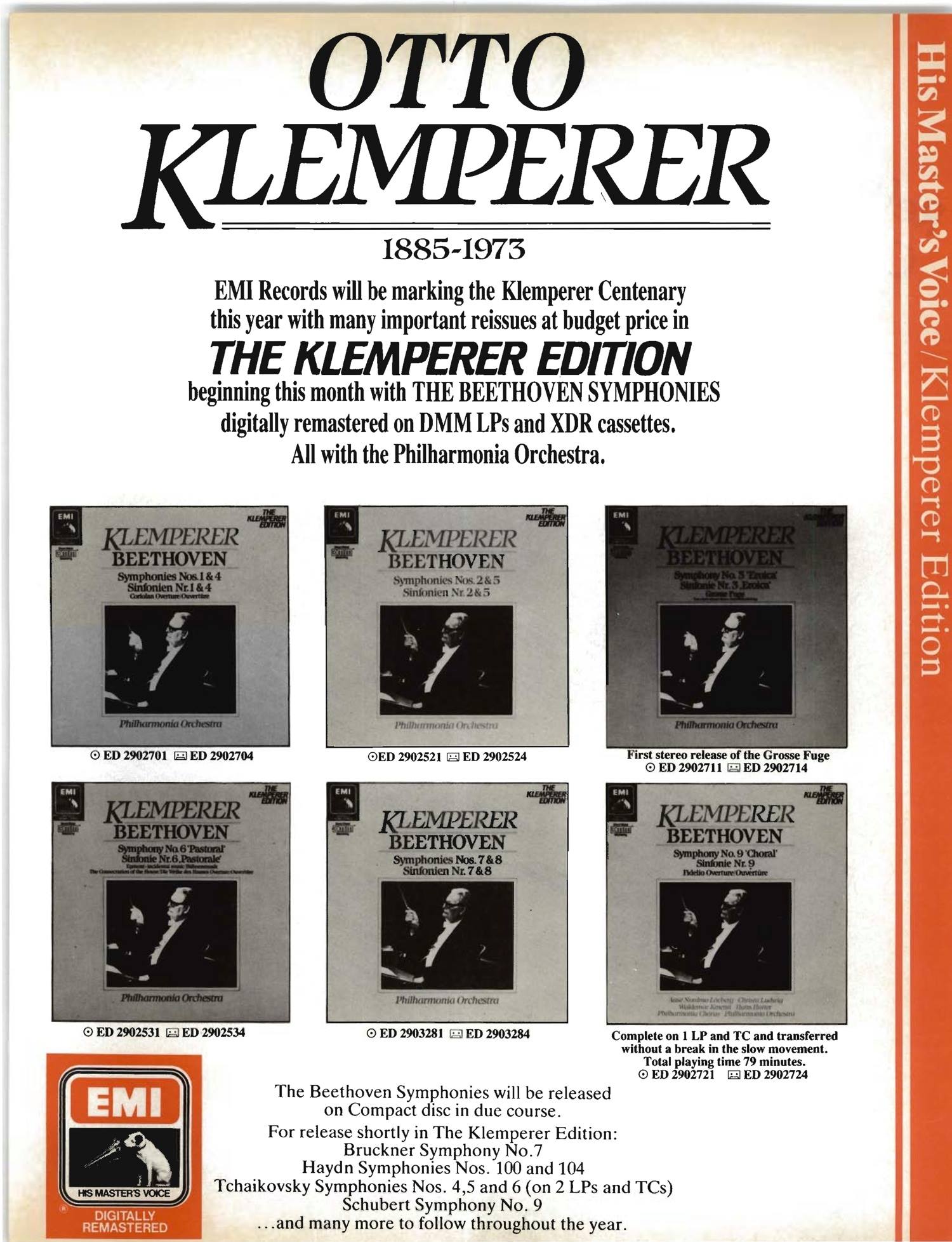 Beethoven's 9th symphony recording by Klemperer