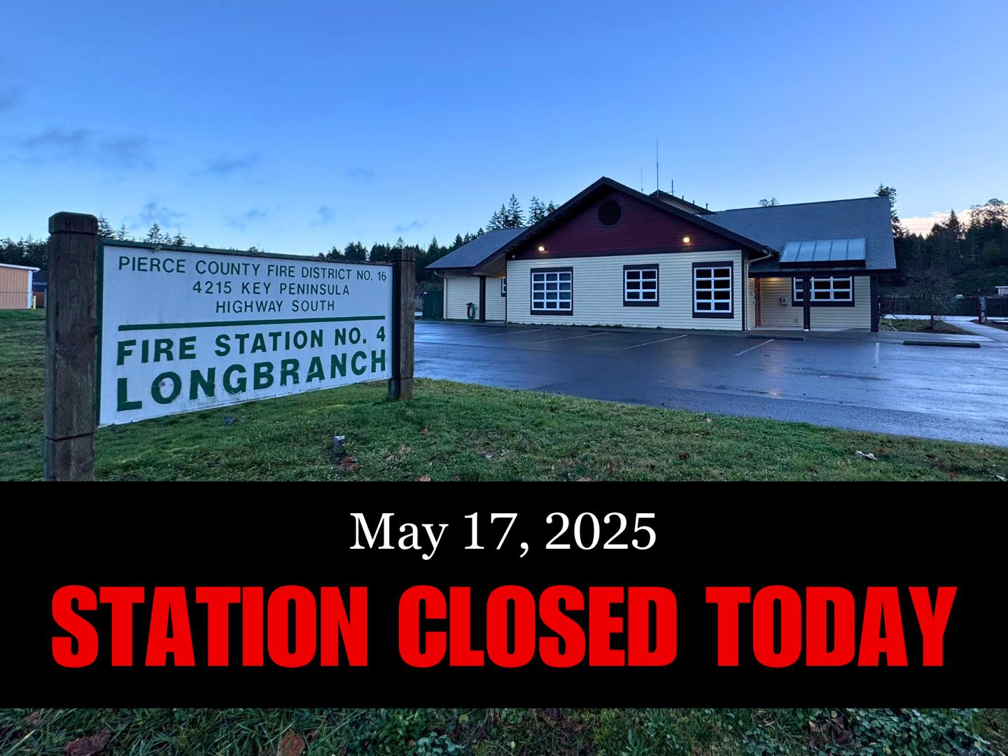Key Peninsula Fire Station 49 Closure and Emergency Response