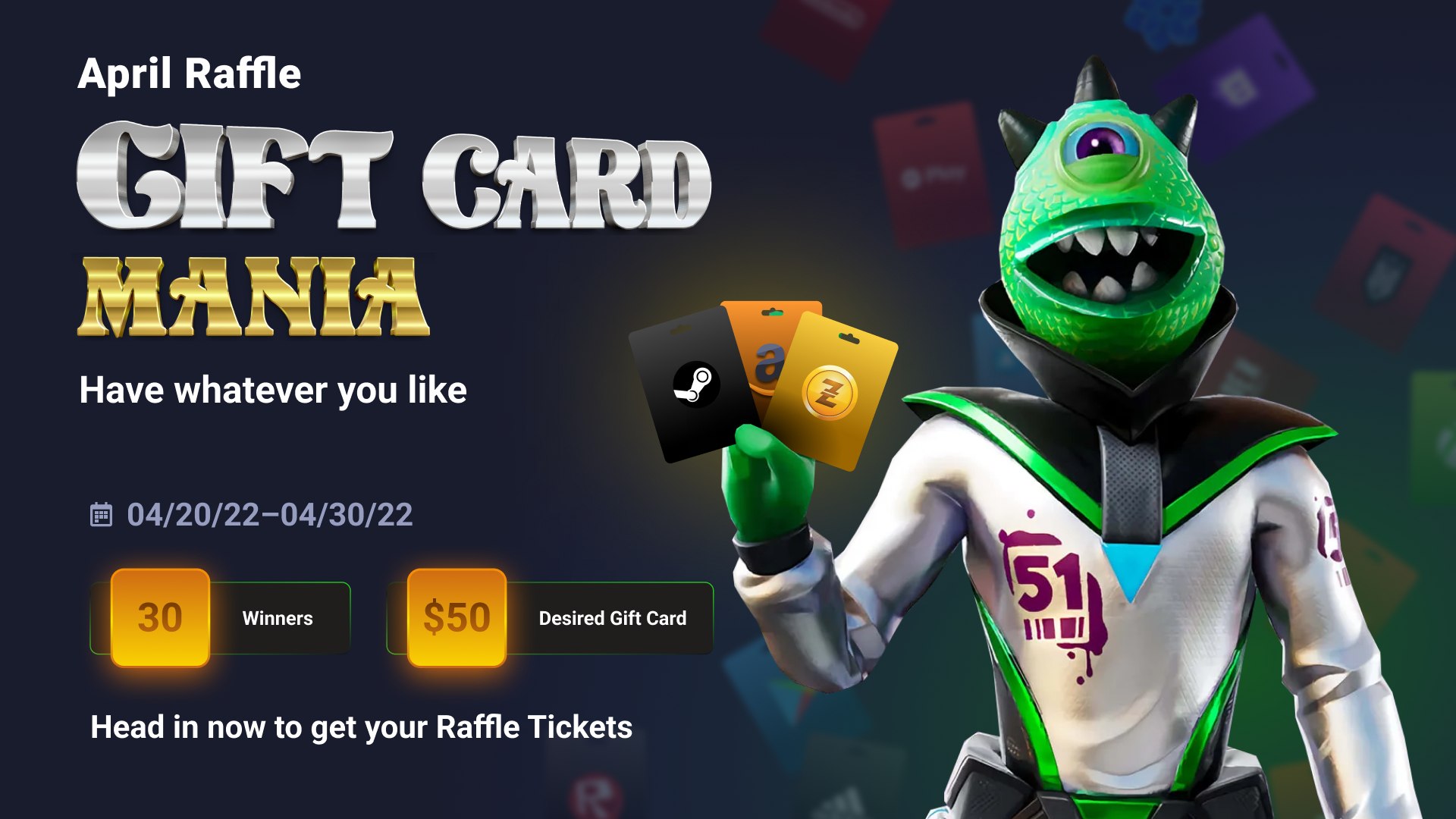 BUFF - April Raffle is all about what you want, Buffers!...