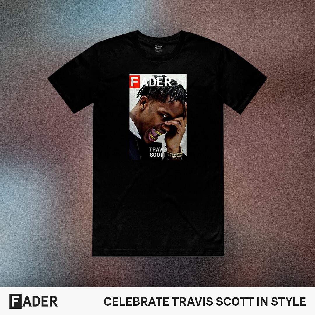 Highest in the Room…Shop Travis Scott merch now! #fadermagazine