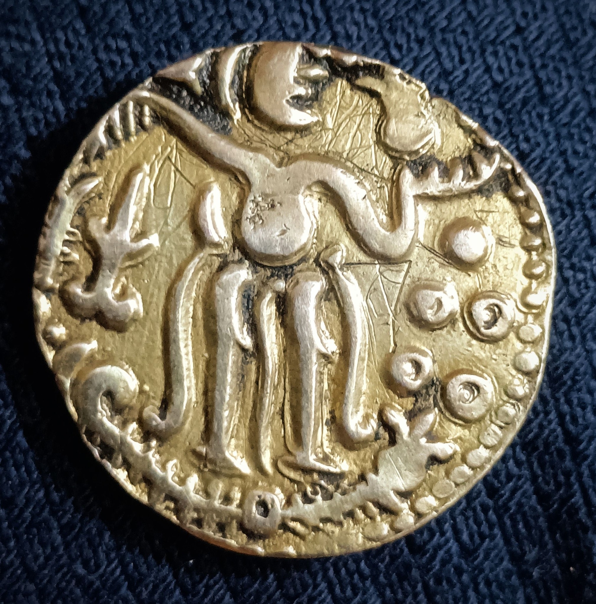 Ceylon kahavanu gold coin Lanka : 9-10th Century # not for sale #