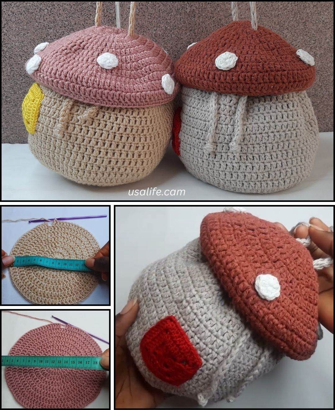 Designer - How to Crochet a Whimsical Mushroom Bag: A Detailed Tutorial ...