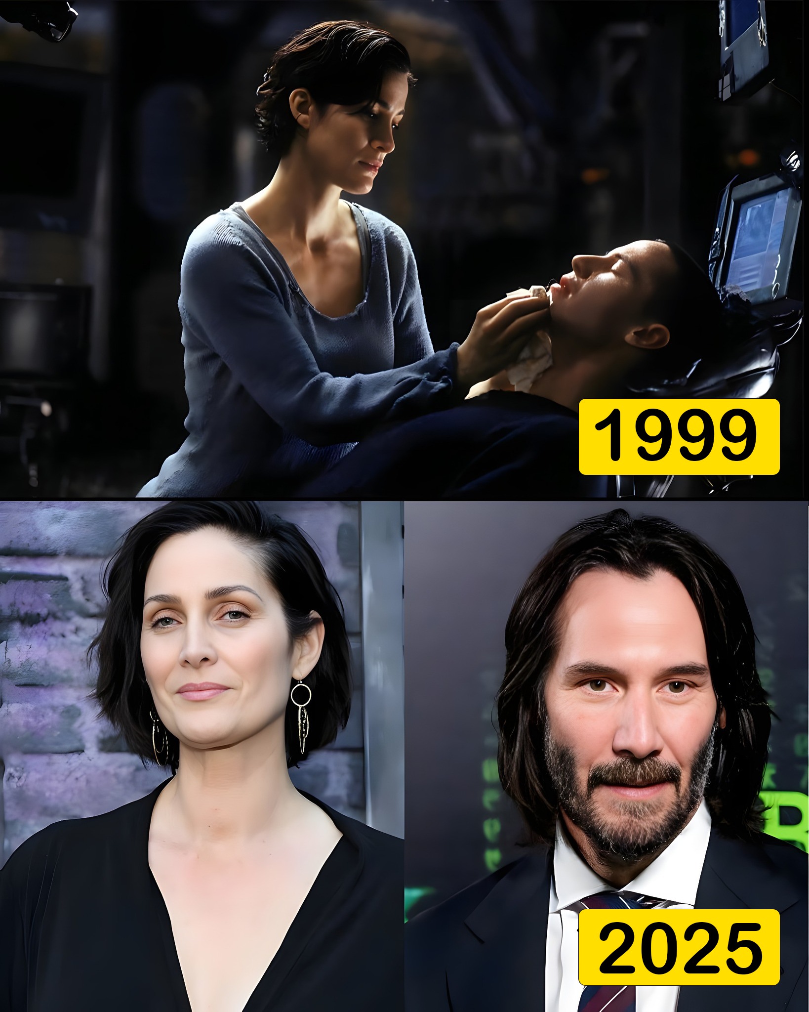 Screen - Keanu Reeves & Carrie-Anne Moss: Matrix Legends Then & Now 🕶️💚 ...