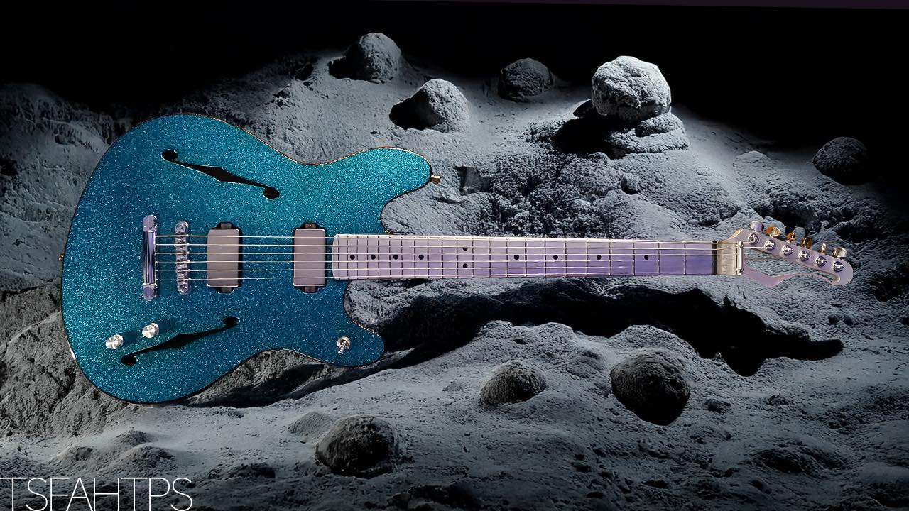 Mooncaster parts guitar with aluminium neck and madlove pickups