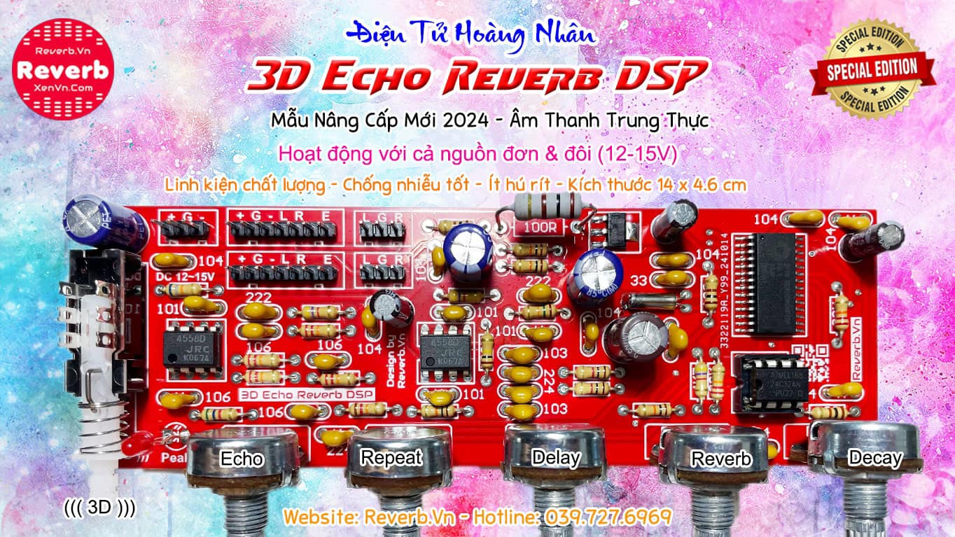 Mạch 3D Echo Reverb DSP 5 volume nhỏ... - Điện Tử Hoàng Nhân | Facebook