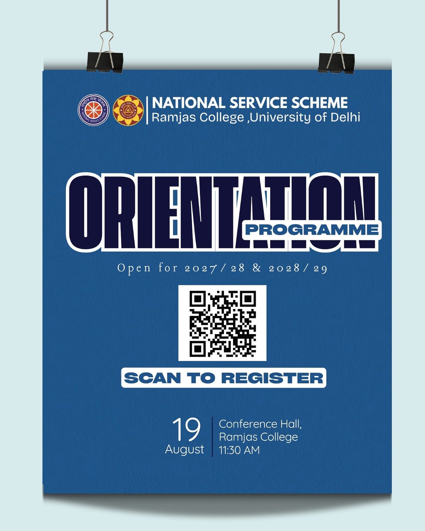 NSS - 📢 NSS Ramjas Orientation Programme 2025 🌿 The wait is over! Join ...