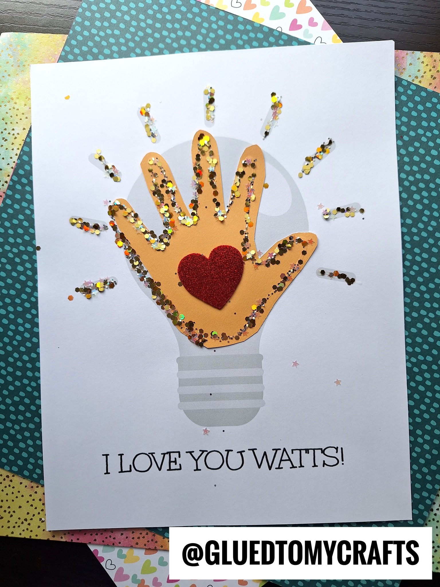 Glued - Handprint Light Bulb – I Love You Watts Keepsake 🤟 https://www ...