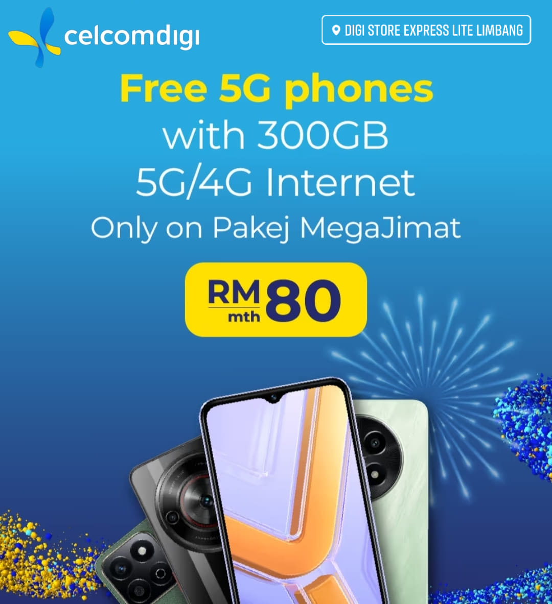 Telefon 5G Percuma... - CelcomDigi Express Lite Store Limbang | Facebook