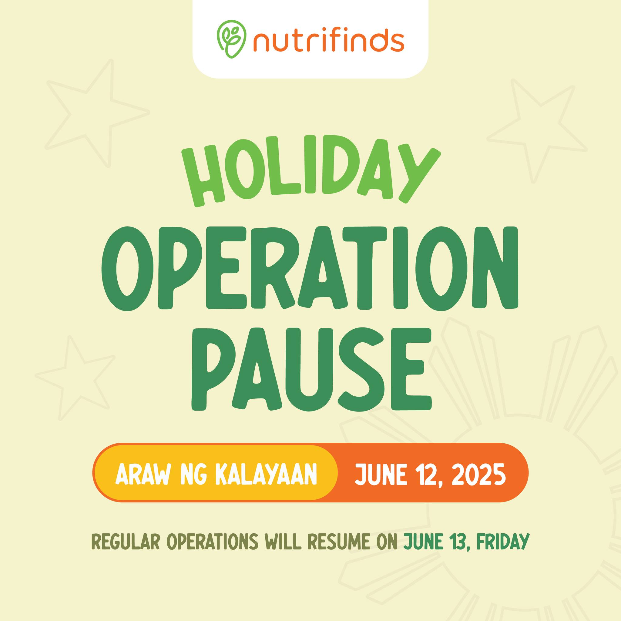 nutrifinds - 📌 Pause Operation Announcement! Kindly be informed ...