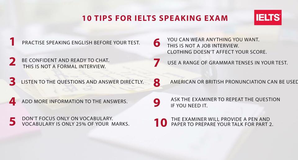 10 Tips for your speaking Exam - IELTS Express Tuitions