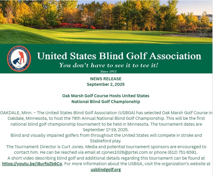 United - Oak Marsh Golf Course Hosts United States National Blind Golf ...