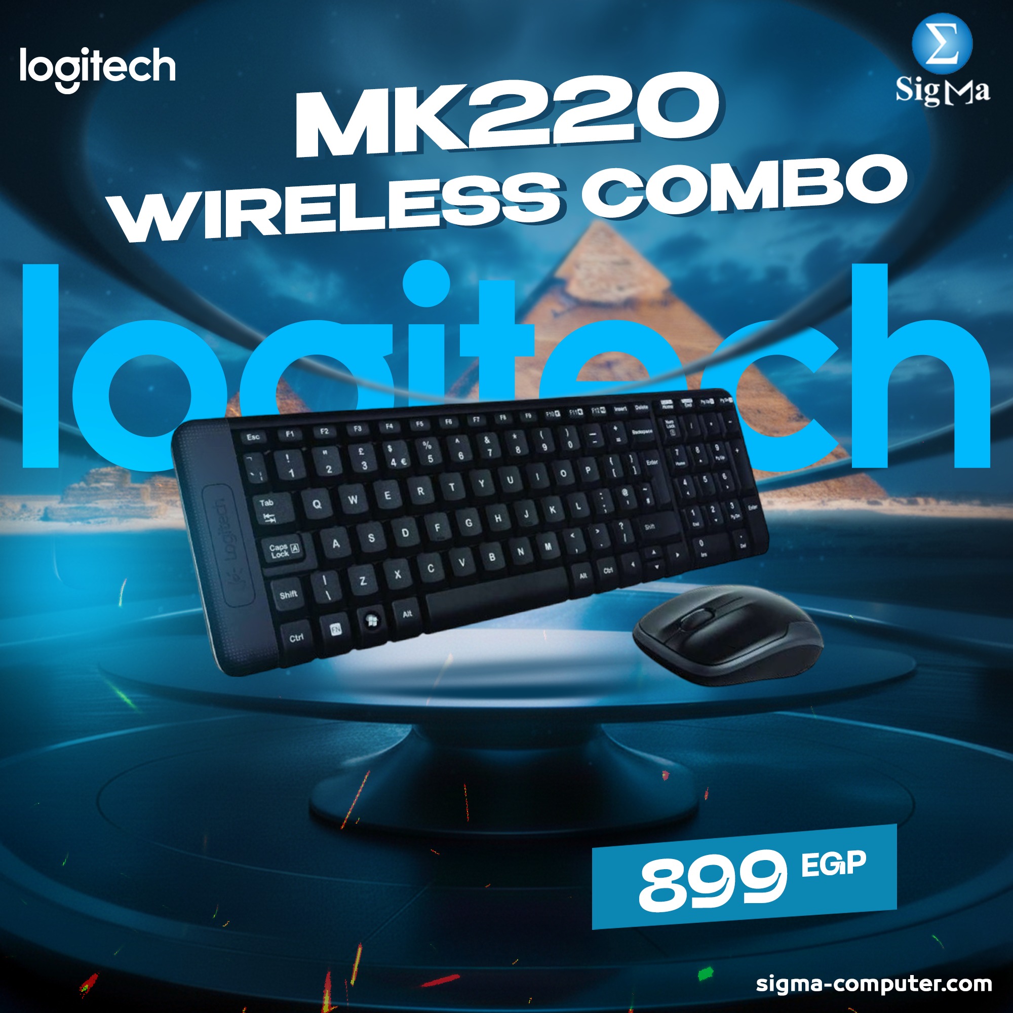 Sigma - Logitech MK220 combo features a 10-meter wireless range, spill ...