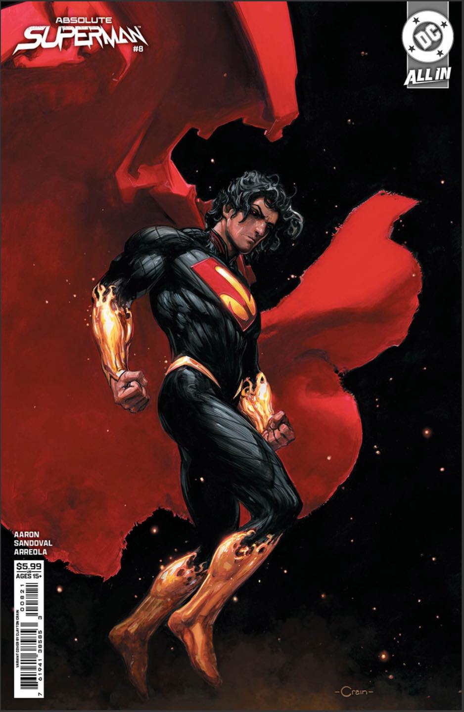 COMIC BOOK: Absolute: Superman # 8 (Cover B Textless Card Stock
