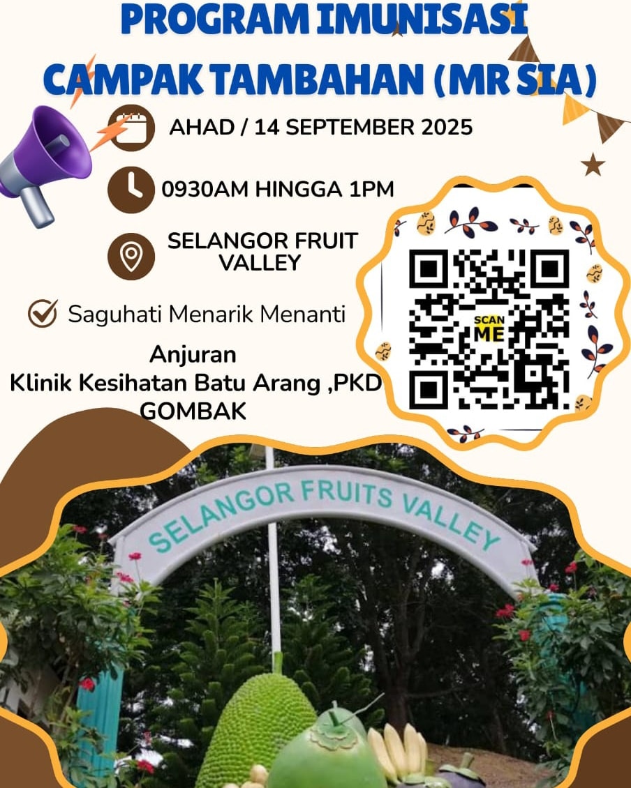 📢 Jom sertai Program Imunisasi... - Selangor Fruits Valley | Facebook