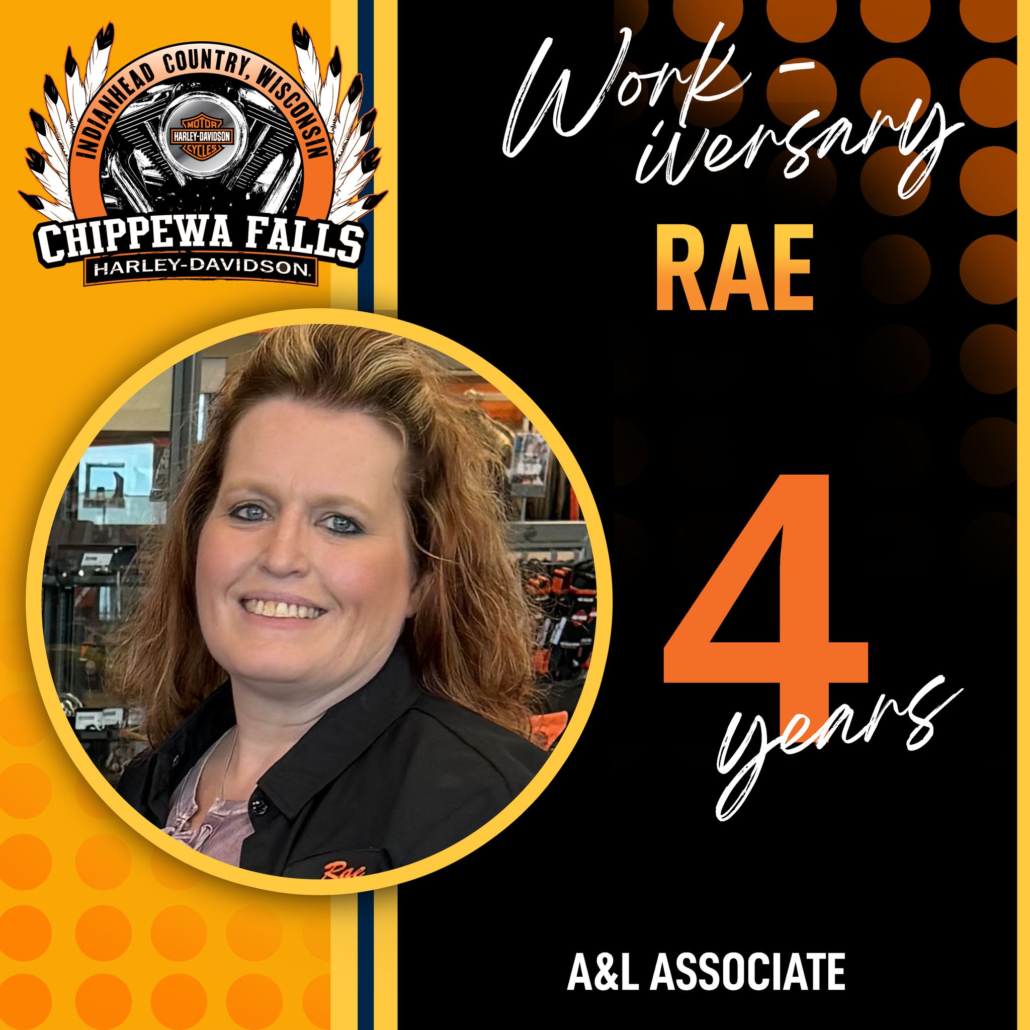 Chippewa - We have another work-i-versary here in April.... Rae! Thank ...