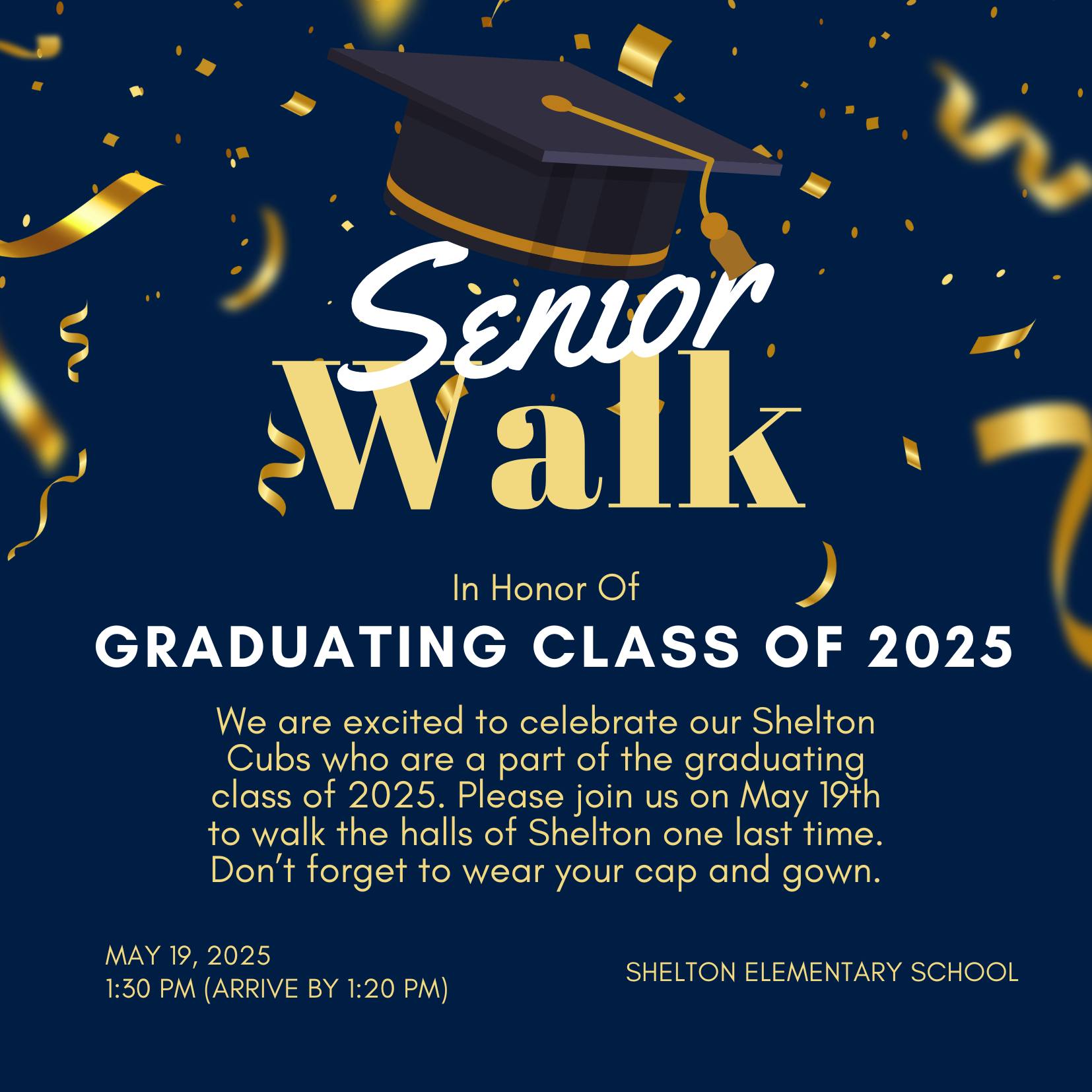 Shelton - It's almost that time! The Graduating Class of 2025 Senior ...