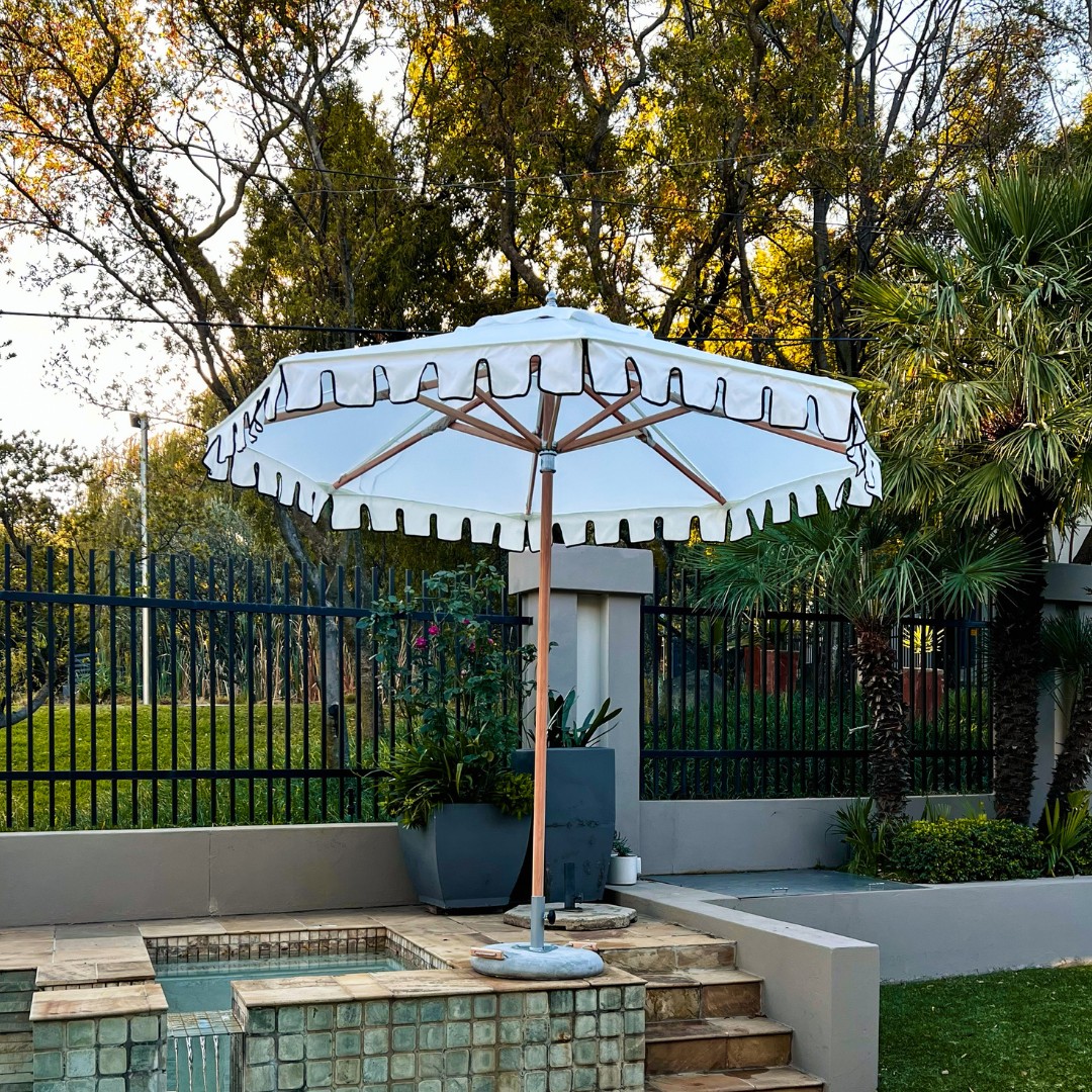 artistic patio umbrellas PURPLE LEAF Modern White Outdoor Umbrella Premium Cantilever Layer umbrella design enhances air circulation under the umbrella The 3 Best Patio Umbrellas