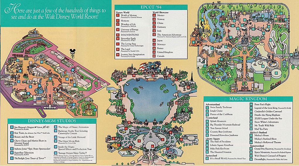 🎬 1991 - 𝐃𝐢𝐬𝐧𝐞𝐲-𝐌𝐆𝐌 𝐒𝐭𝐮𝐝𝐢𝐨𝐬 map within the park