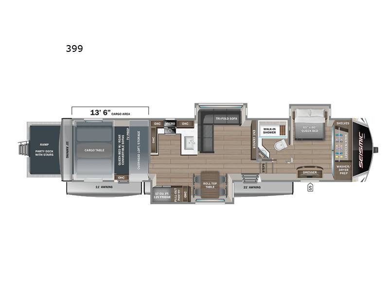 2026 Jayco Seismic 399 luxury toy hauler w/ garage, patio ...